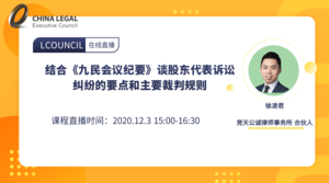 结合《九民会议纪要》谈股东代表诉讼纠纷的要点和主要裁判规则